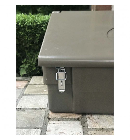 100L GARDEN BOX WITH PADLOCKABLE CLOSING SYSTEM FOR STORAGE AND STOWAGE