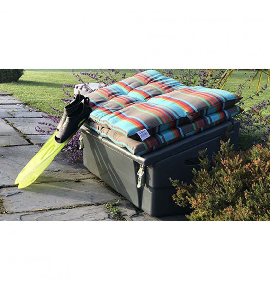 100L GARDEN BOX WITH PADLOCKABLE CLOSING SYSTEM FOR STORAGE AND STOWAGE