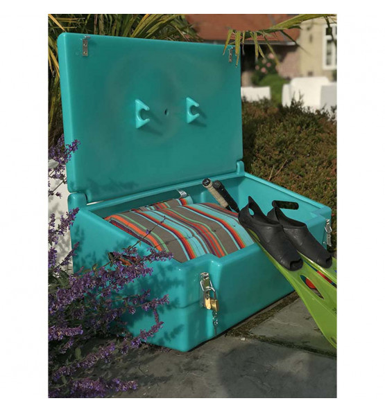 100 L GARDEN BOX WITH LOCKING SYSTEM AND PADLOCK FOR STORAGE AND STOWAGE