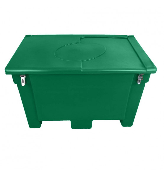 GREEN 300L FOOD/MULTIPURPOSE STORAGE BIN WITH FROGS FOR SAFE AND DRY STORAGE OF FOOD AND TOOLS