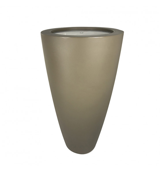 POT CONIQUE 3 EN 1POT DE FLEURS- MANGE DEBOUT-SEAU A CHAMPAGNE DESSUS INOX