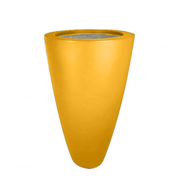 POT CONIQUE 3 EN 1POT DE FLEURS- MANGE DEBOUT-SEAU A CHAMPAGNE DESSUS INOX