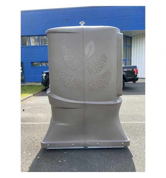 CONTENEUR AERIEN D APPORT VOLONTAIRE 4M3 KINSHOFER PEHD LILA LOT DE 4
