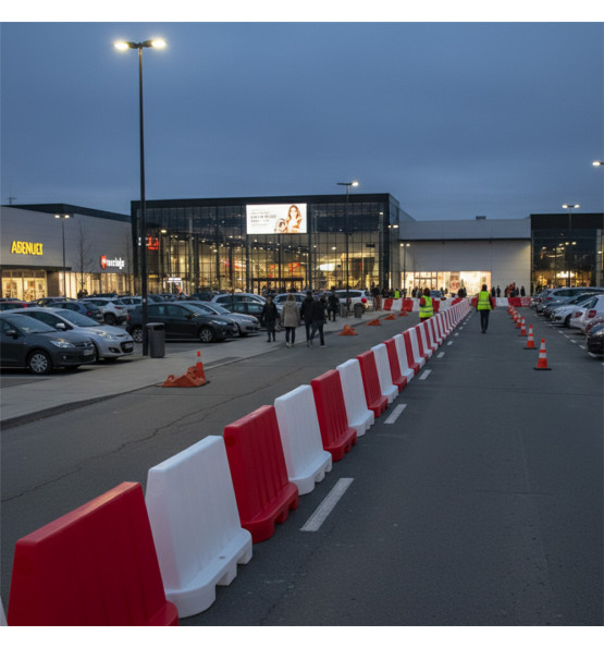 Road lestable and stackable separator  barch of 22 pieces