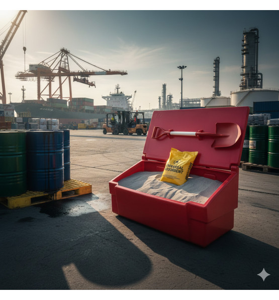 Bac à sable incendie/ à sel de déneigement 100L + pelle