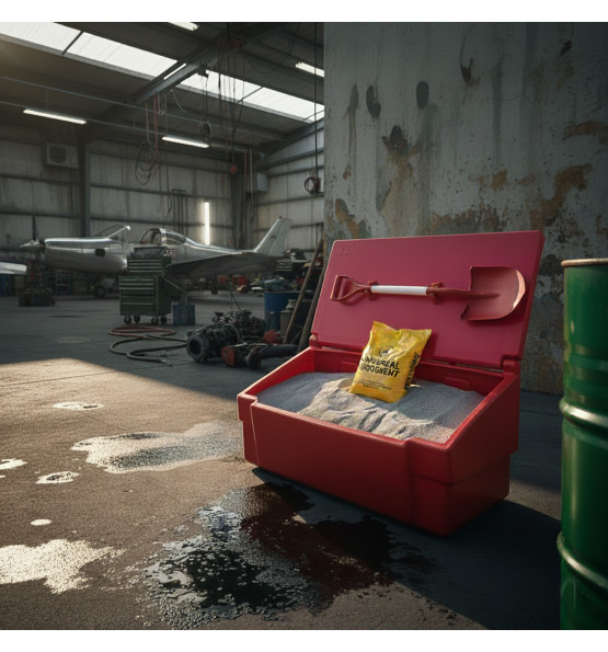 Bac à sable incendie/ à sel de déneigement 100L + pelle