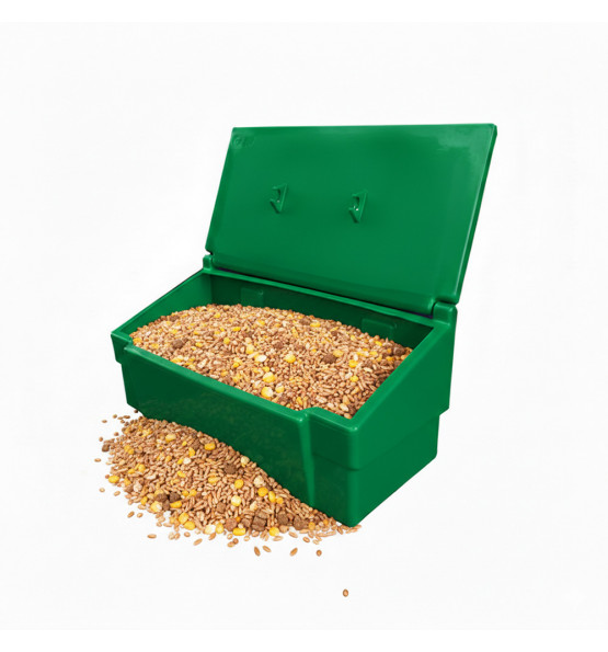 Green food/multipurpose storage bin 100 l for safe and dry storage of food and tools