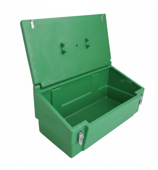  green 100l food/multipurpose storage bin with frogs for safe and dry storage of food and tools