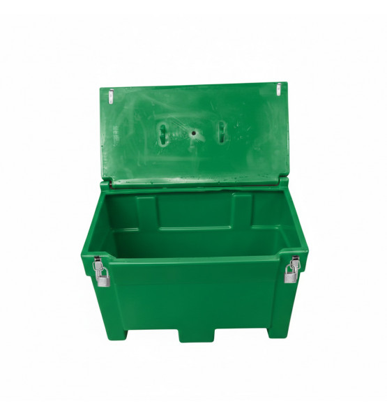 Green 200l food/multipurpose storage bin with frogs+ padlock for safe and dry storage of food and to...