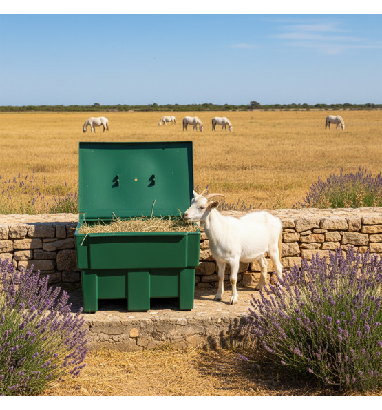 Green 300l food/multipurpose storage bin  for safe and dry storage of food and tools