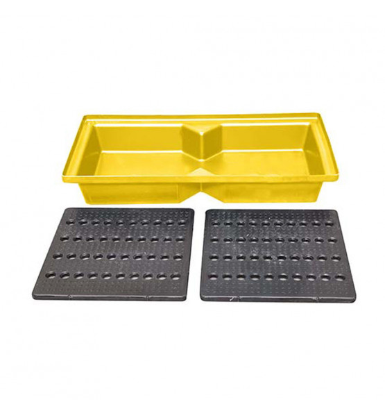 70l stackable retention tray with grating