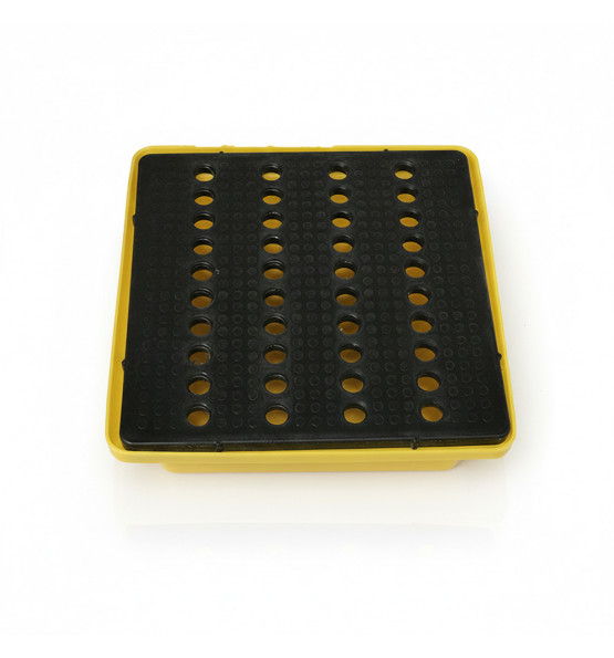 30l stackable retention tray with grating