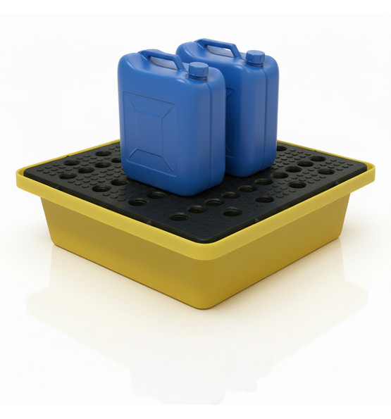 30l stackable retention tray with grating