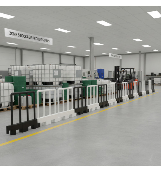 Barrière de sécurité amovible noir