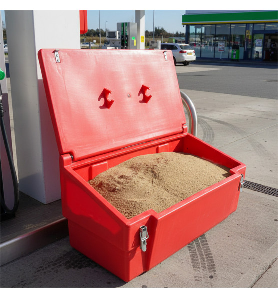 Bac à sable incendie/ à sel de déneigement 100L+ grenouillères