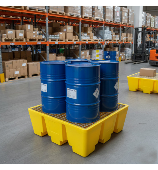 Bac de rétention pour 4 fûts standard