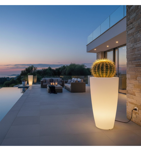 200l delight conical flowerpot  lighting