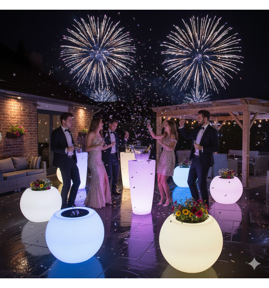 3 in 1 stainless steal and lightening standing table delight