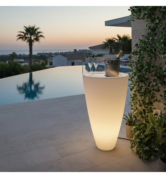 3 in 1 stainless steal and lightening standing table delight