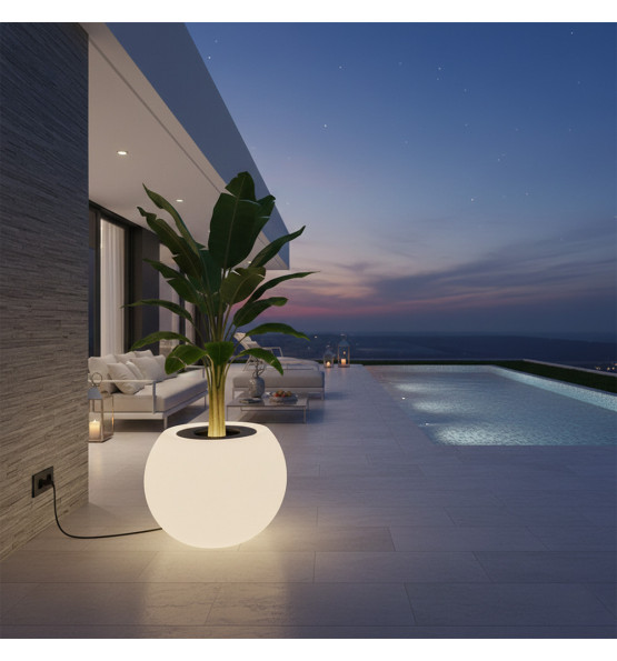 300l lighting spherical flowerpot straight speranza 