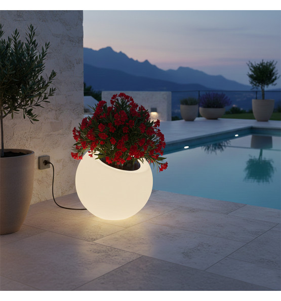  325l lighting spherical flowerpot inclined  dolce vita