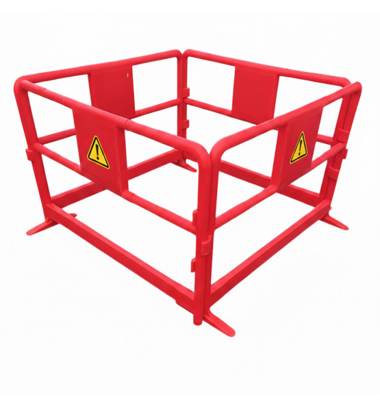 Barriere de chantier rouge BC 15- lot de 5