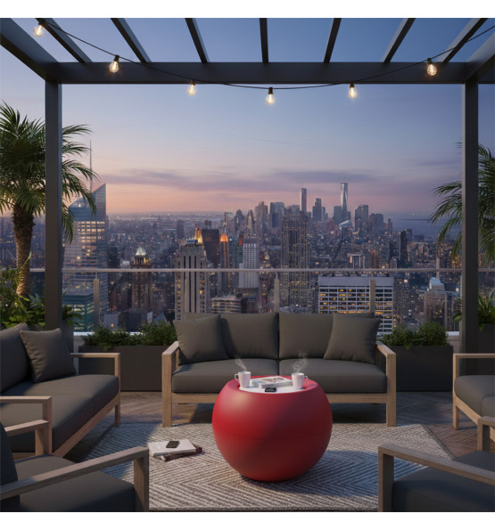 Table boule Querida hauteur 70cm