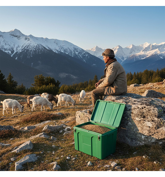 Bac de stockage denrées animales140L