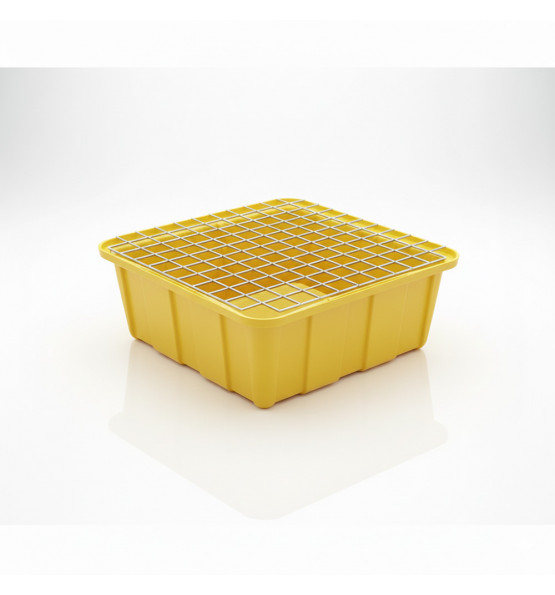 Bac de rétention pour bidons 85L avec caillebotis 