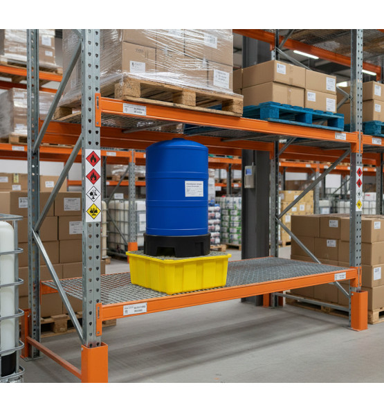 Bac de rétention pour bidons 85L avec caillebotis 