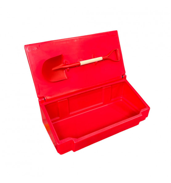 Bac à sable incendie/ à sel de déneigement 50L + pelle- Lot de 10