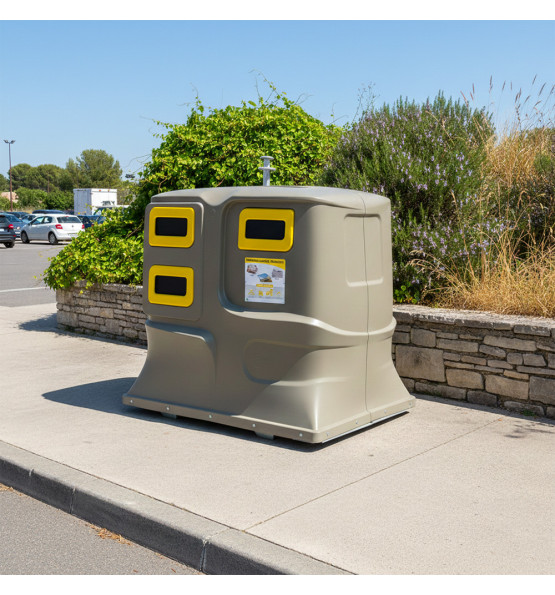 Colonne aérienne d’apport volontaire 4m3 kinshofer PEHD LILA