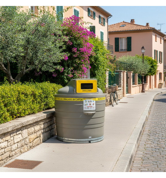 Colonne aérienne d’apport volontaire 4m3 kinshofer PEHD Valory