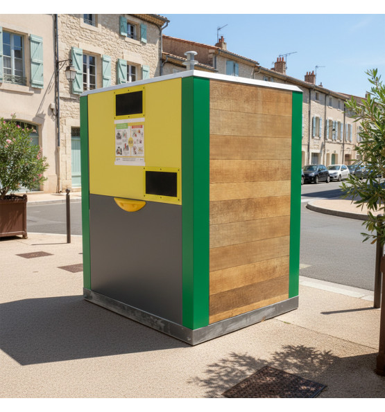 Conteneur aérien d’apport volontaire 4m3 kinshofer acier Roméo