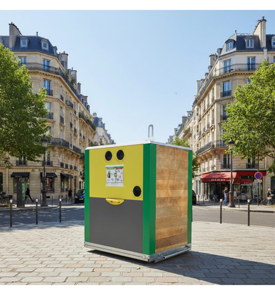 Colonne aérienne d’apport volontaire 4m3 simple crochet acier Roméo