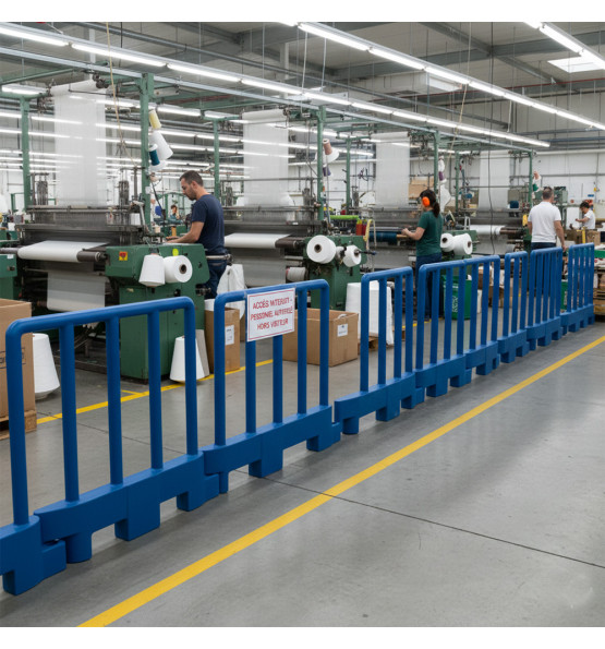 Barrière de sécurité amovible bleue