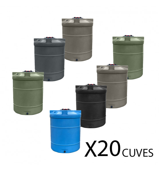  Cuves de stockage d'eau 3000L-Lot de 20