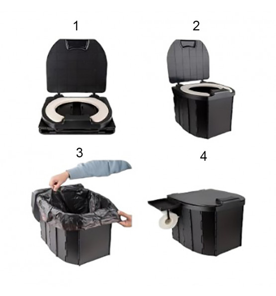 Toilette pliante portable camping 20 L