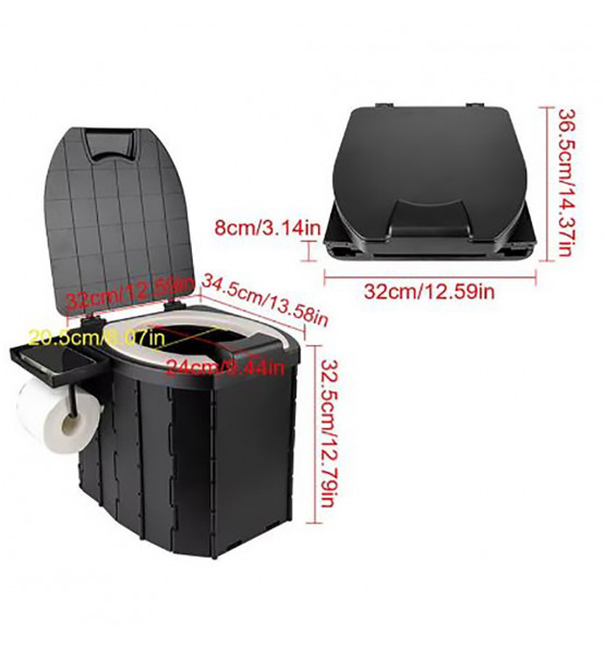 Toilette pliante portable camping 20 L