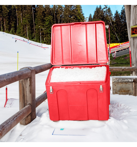 Bac à sable incendie/ à sel de déneigement 140L + pelle- Lot de 16