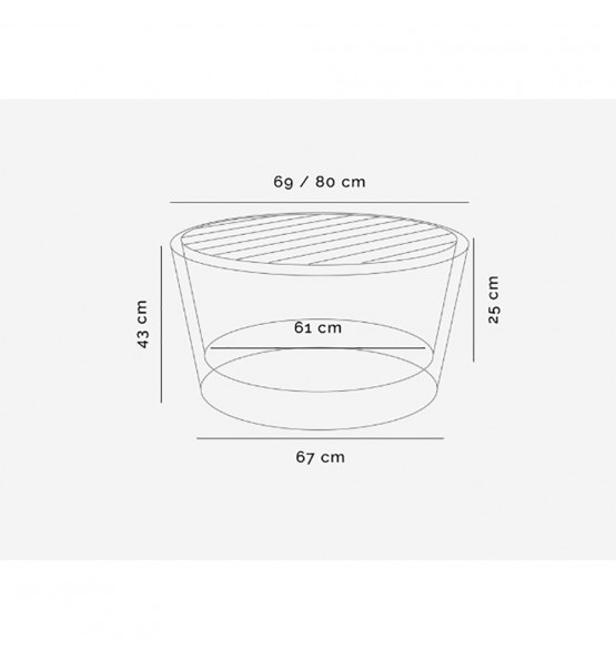 Pot de fleurs 2 en 1 BASSO WOOD