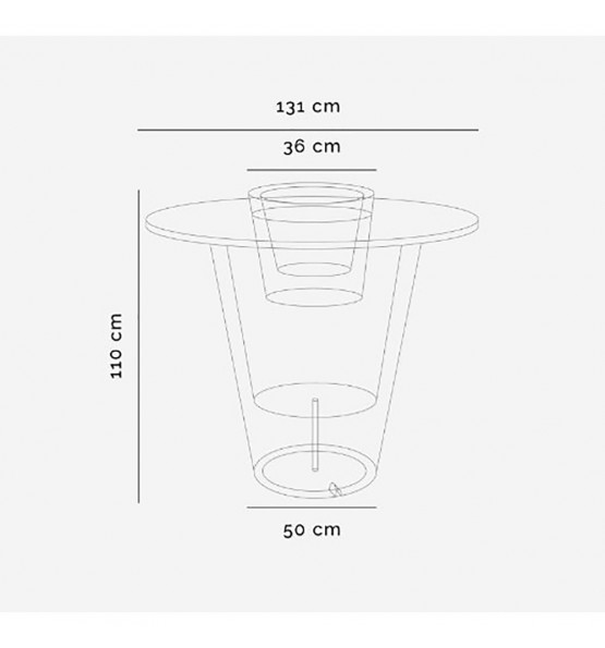 Table haute 2 en 1 OLLA TABLE VINUM