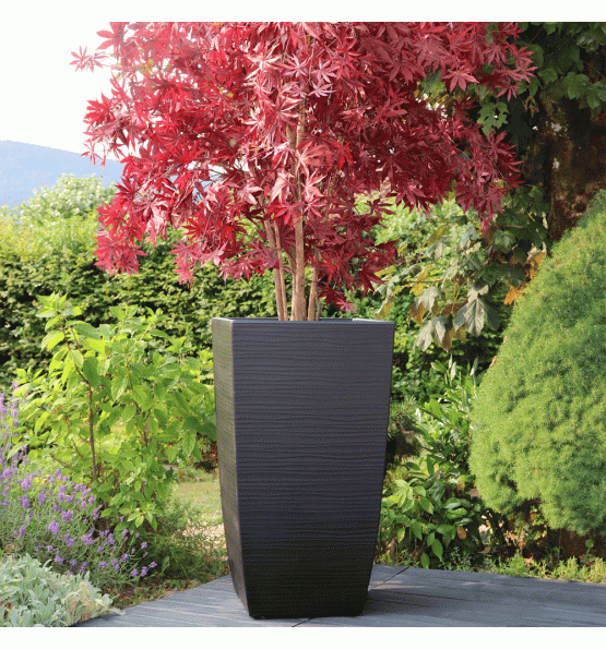 Pot de fleur carré haut Diva Stone 42l