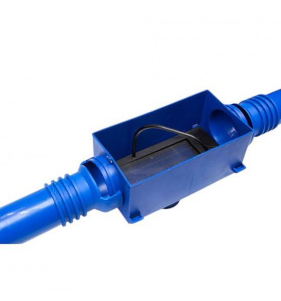 Filtre d'eau de pluie en ligne DEVAFILTER PRO 110 sans  anneaux d'encrage