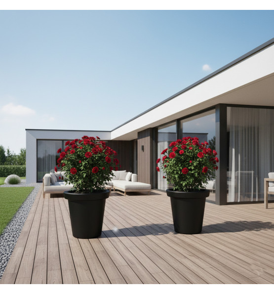 Pot de fleurs rond XXL Delight 75L- Lot de 2