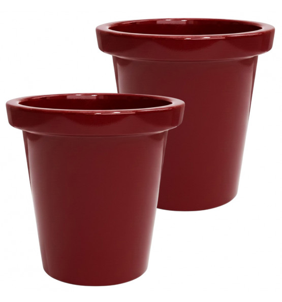 Pot de fleurs rond XXL Delight 420L- Lot de 2 - Plast'Up Rotomoulage