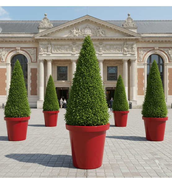 Pot de fleurs rond XXL Delight 420L- Lot de 2 - Plast'Up Rotomoulage