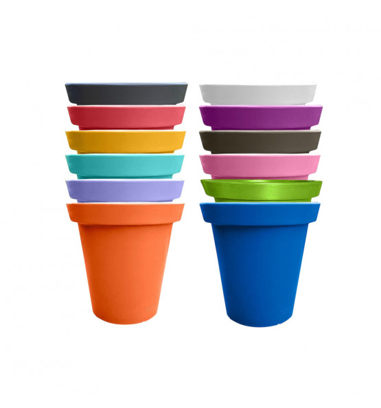 Pot de fleurs rond XXL Delight 200L - Lot de 12