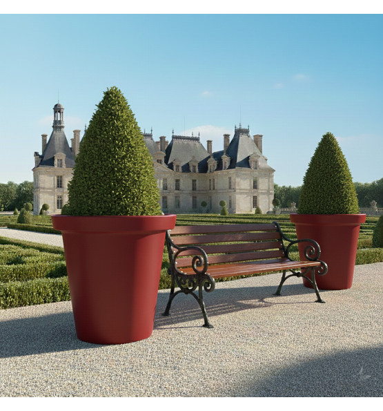 Pot de fleurs rond XXL Delight 760L-Lot de 2 - Plast'Up Rotomoulage