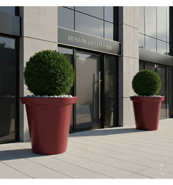 Pot de fleurs rond XXL Delight 760L-Lot de 2 - Plast'Up Rotomoulage
